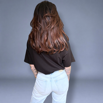 Mila Crop Shirt 🖤